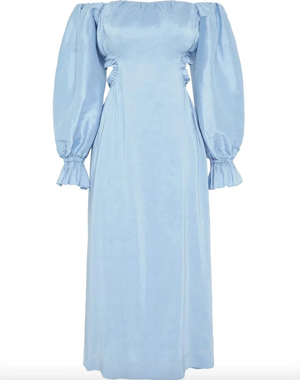 aje overture blouson midi dress Aje Overture Blouson Midi Dress Blue Size 4