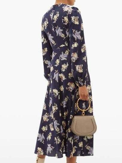 Zimmermann Aliane Scallop Midi Dress Amber Floral Size 8 | The Volte