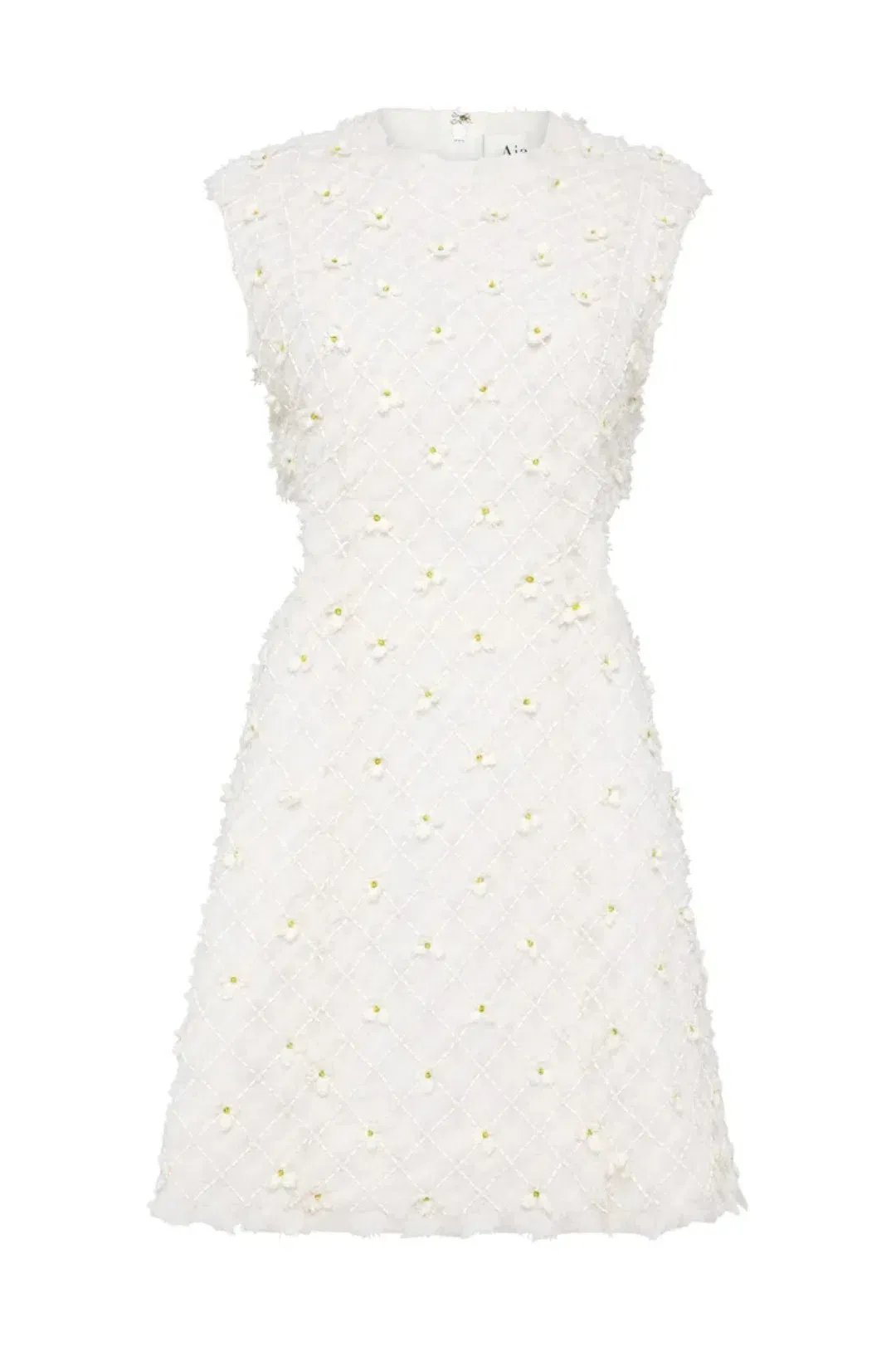 aje mirage organza mini dress Buy Aje Neutral Mirage Beaded Mini Dress in Organza For Women Online