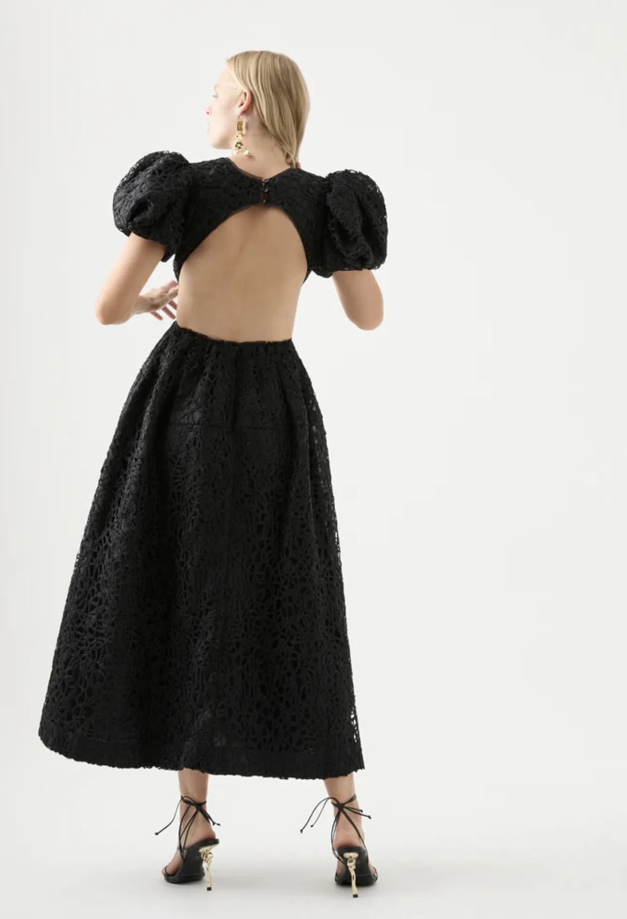 Aje Patina Lace Midi Dress Black Size 8 | The Volte