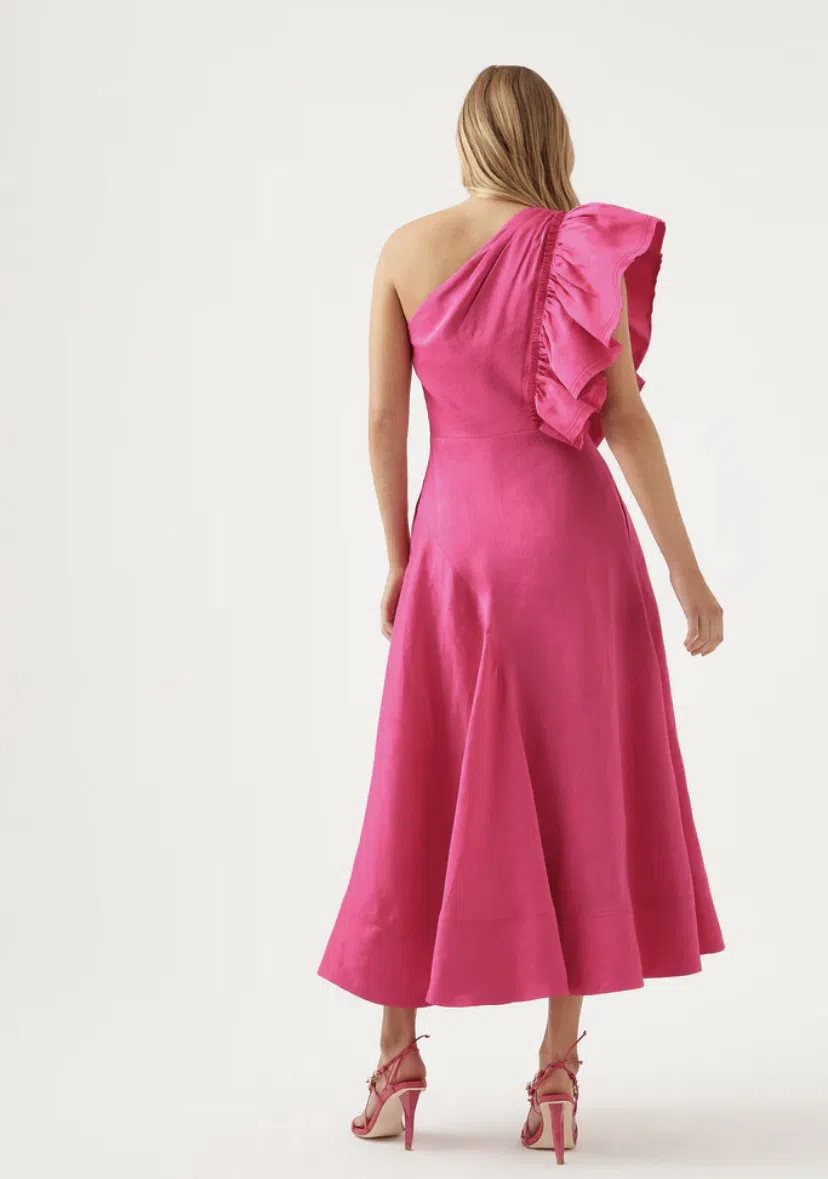 By Johnny Adelita Knit Midi Dress in Marle Pink Size M / AU 10 | The Volte