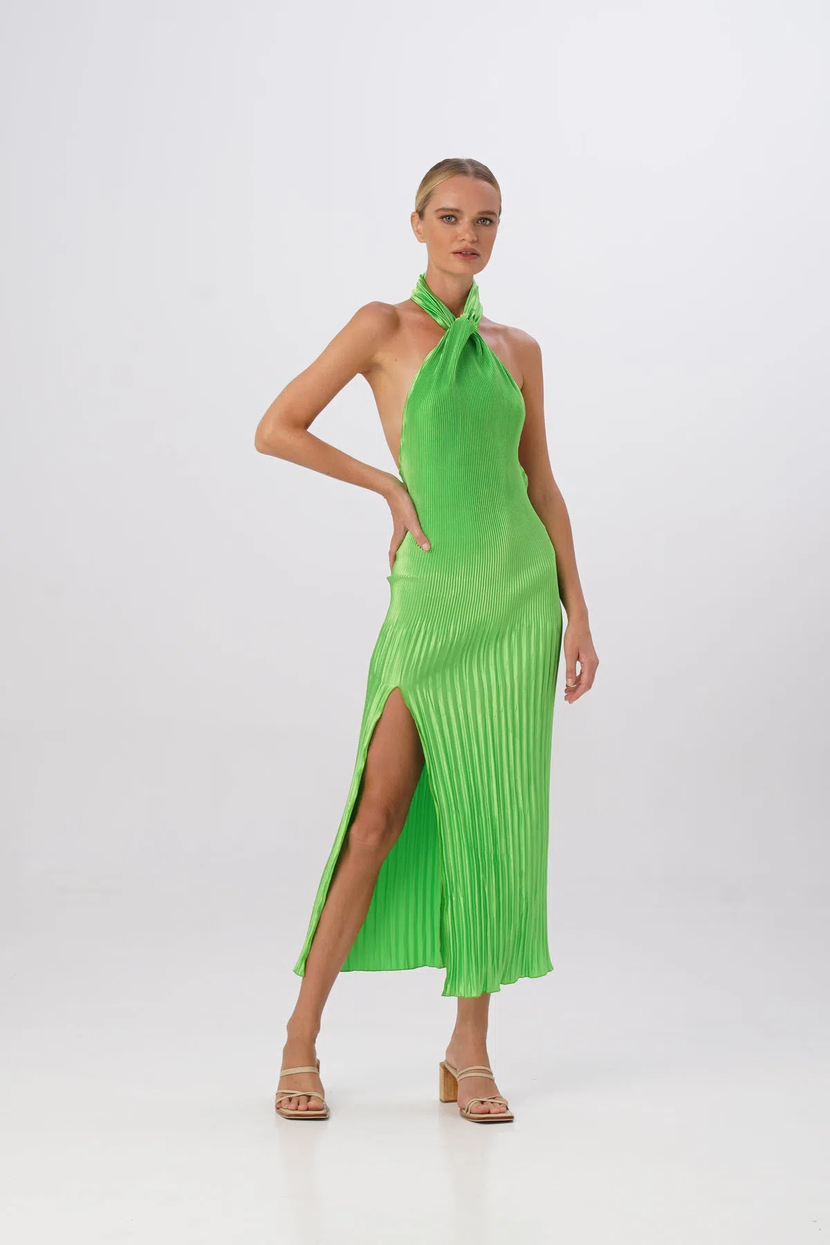 L'Idee Soiree Klum Gown Neon Lime Size 8 | The Volte