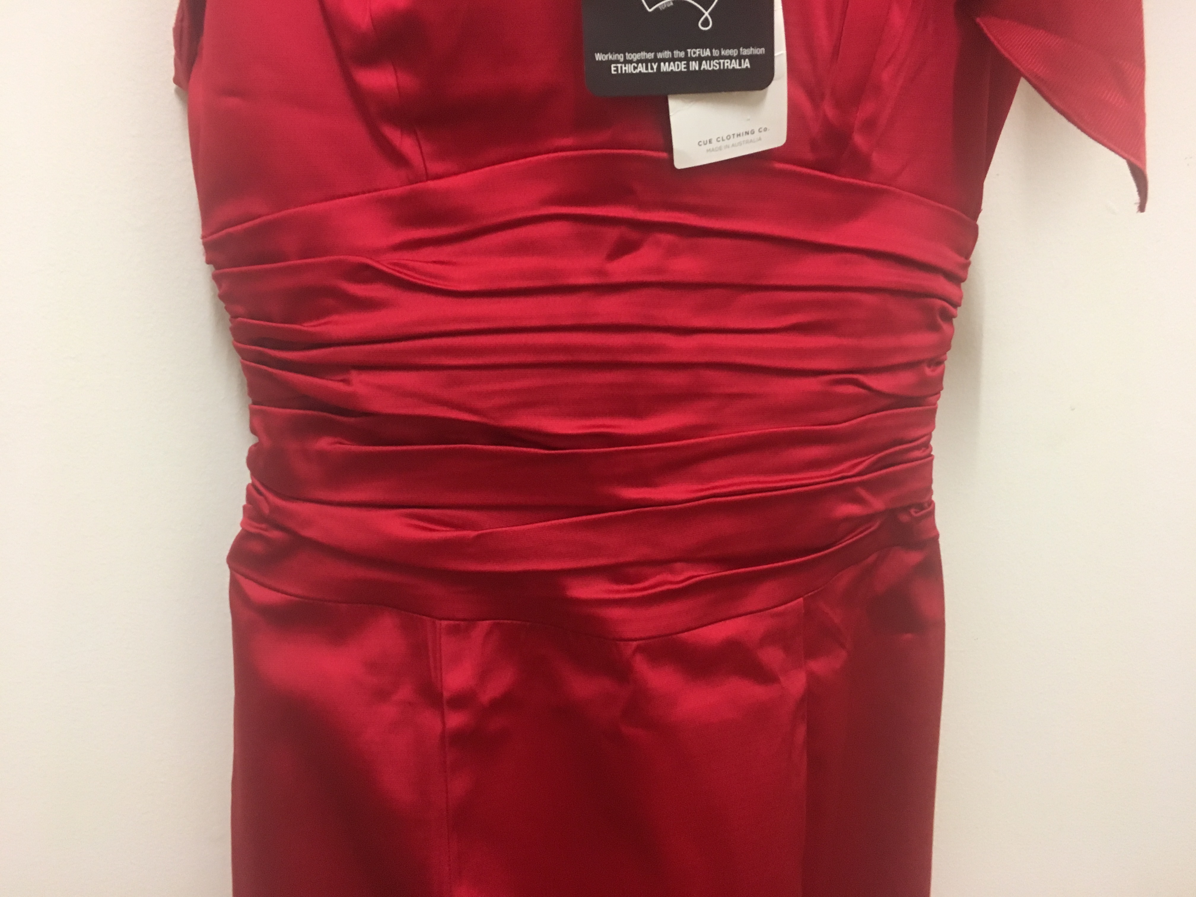 cue red dress