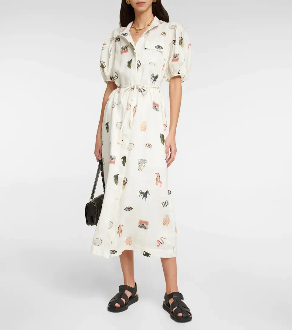 Alemais Hera Midi Shirt Dress Print Size 14 | The Volte