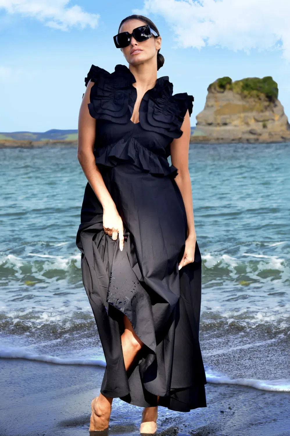 Trelise Cooper Got the Frills for You Black Size 10 The Volte