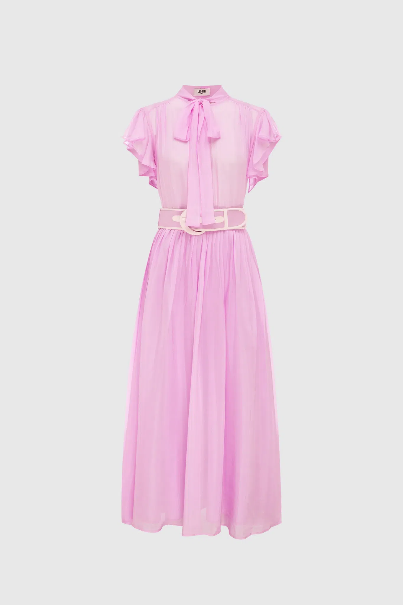 Leo Lin Pavilion Flutter Sleeve Dress in Orchid Pink Size 10 | The Volte