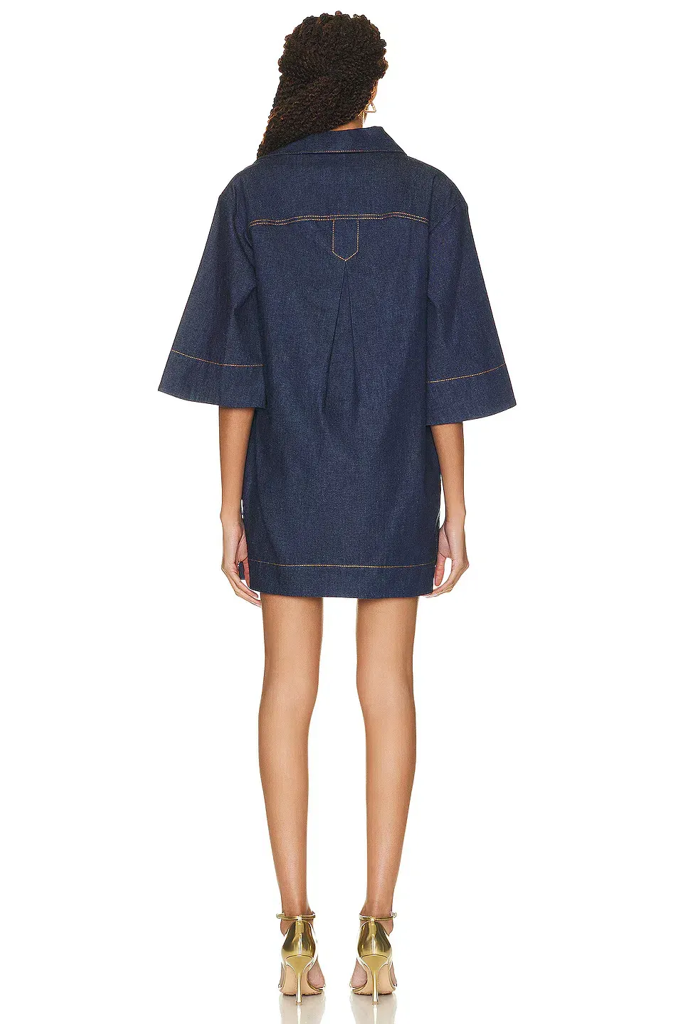 zimmermann denim tunic dress Zimmermann Railway Blue Wylie Denim Tunic Dress