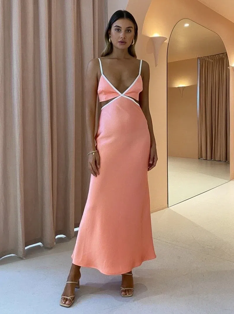 knee length dresses for ladies Audrey Off Shoulder Mesh Maxi Dress / Lilac | Meshki