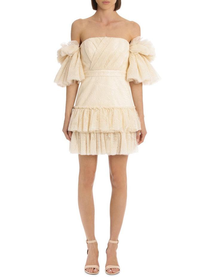 Self-Portrait Cream Tinsel Boucle Buttoned Midi Dress Size 10 | The Volte