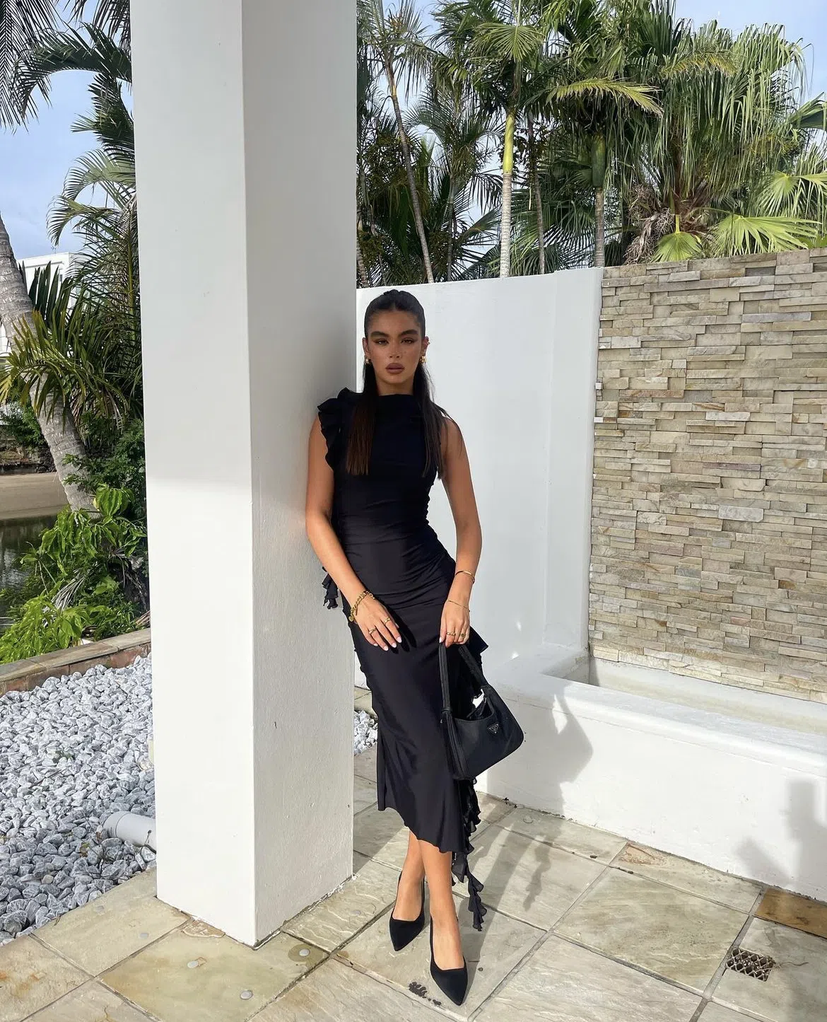 Fanci Club The Assassin Long Dress Black Size S/Au 8 | The Volte