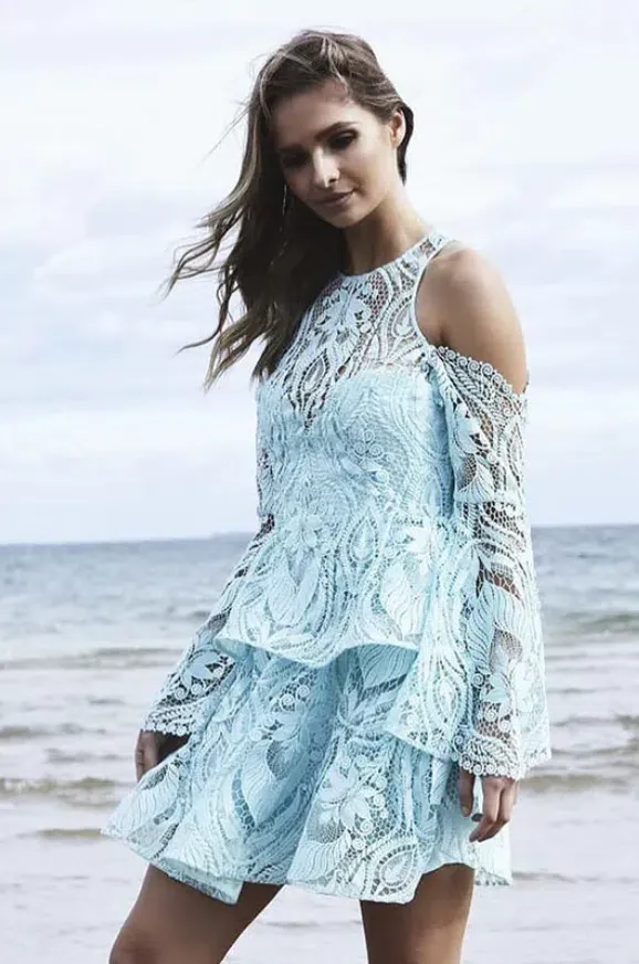 chanel beaded dress The Satin Fitted Gown with Embellishment Color:Dark Coffee occasion: baby shower 122015 Ellie Wilde A-Line