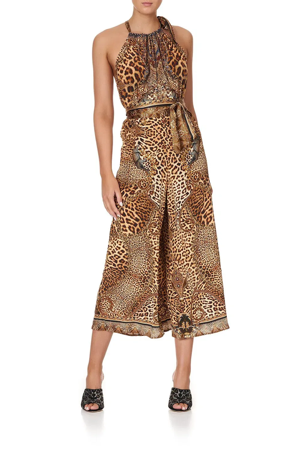 Combinaison (Jumpsuit) Camilla "Under The Medina Moon" - Taille AU 10 / US 6 - Soie Imprimée, Jambes Larges - Occasion Parfait état