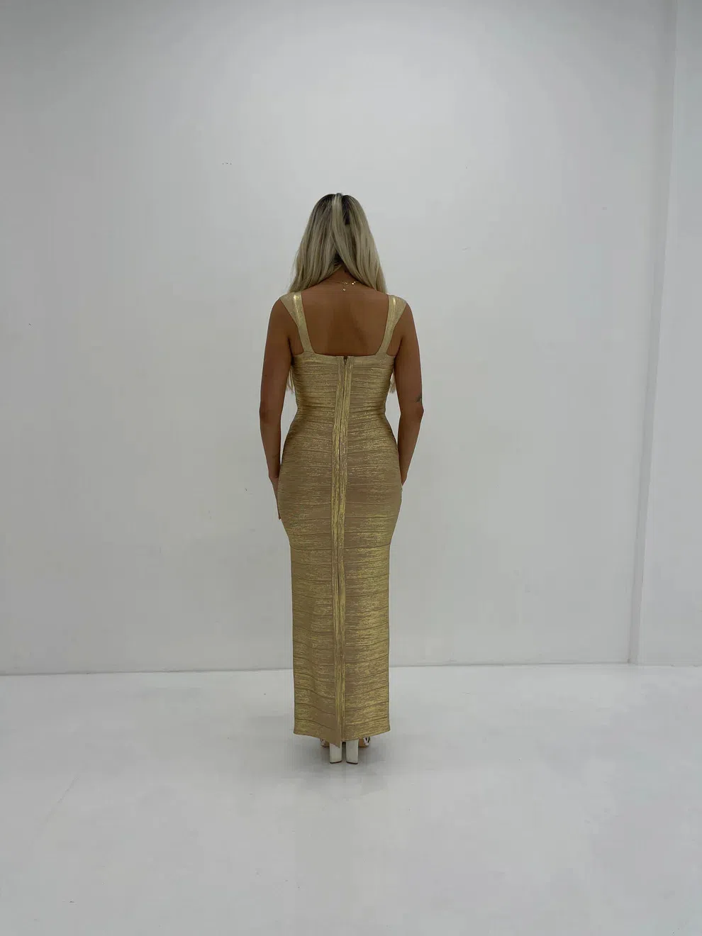 Herve Leger Sweetheart Gown Gold Size AU 8 | The Volte