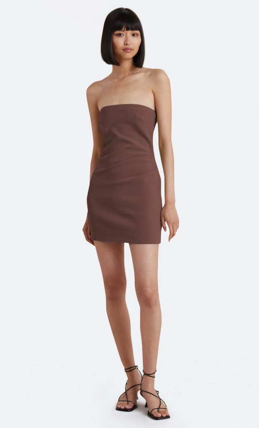 Bec & Bridge Karina Strapless Mini Dress Chocolate Brown Size 16 | The Volte