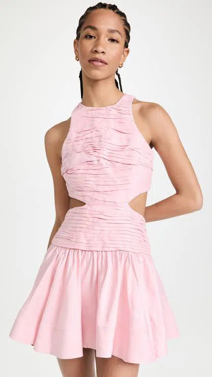 Aje Introspect Cut Out Mini Dress Pink Size 8 | The Volte