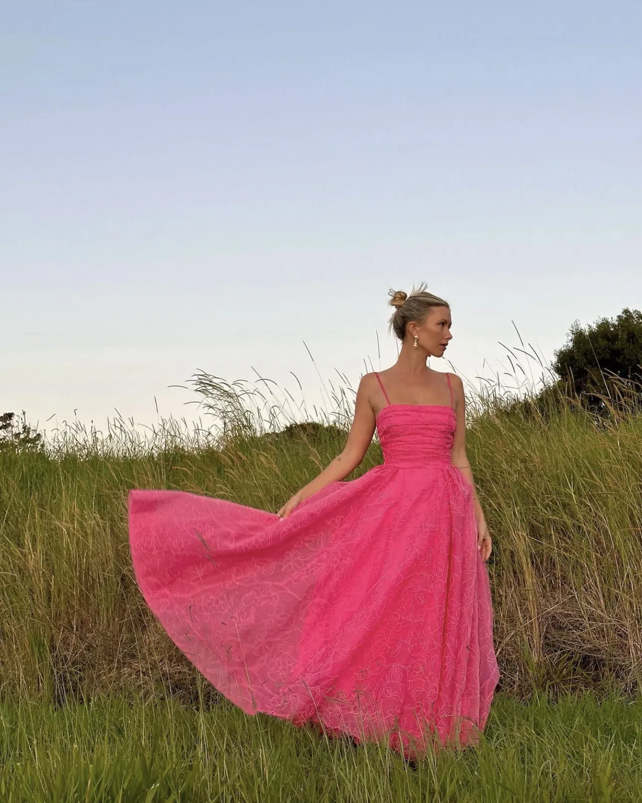 Aje Evangeline Cornelli Maxi Dress Pink Size AU 8 | The Volte
