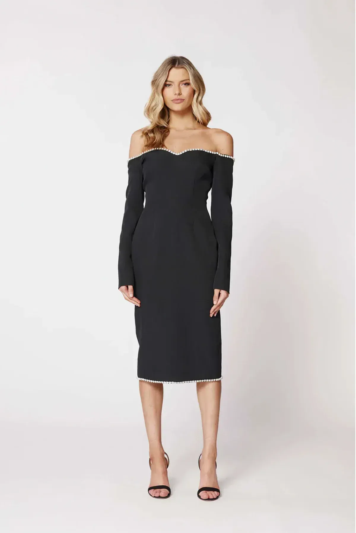 BIANCA AND BRIDGETT DIXON MIDI DRESS - BLACK