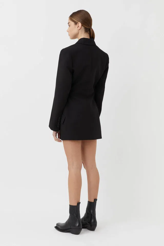 Camilla and Marc Camellia Tailored Cut Out Blazer Mini Dress Black Siz