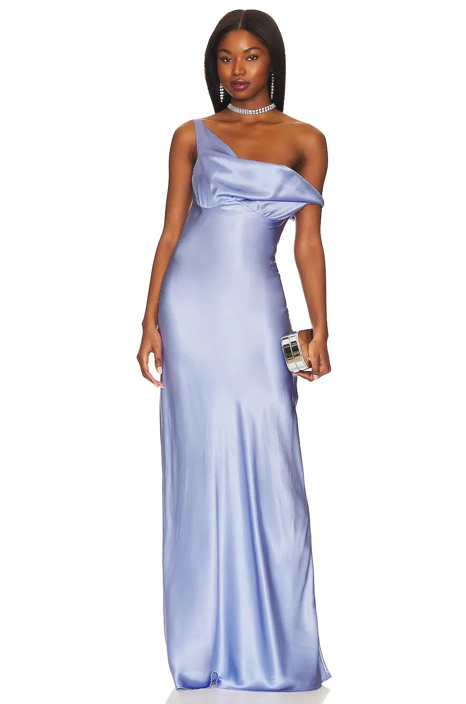 monica dress matte satin bluebell French Blue Bridesmaid Dress Matte Satin Size Medium
