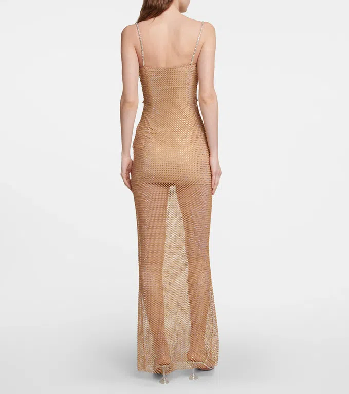 yellow gold sun jacquard maxi dress farm rio Bandage Bustier Maxi Dress with Gold Rings Wine / Medium main image 0