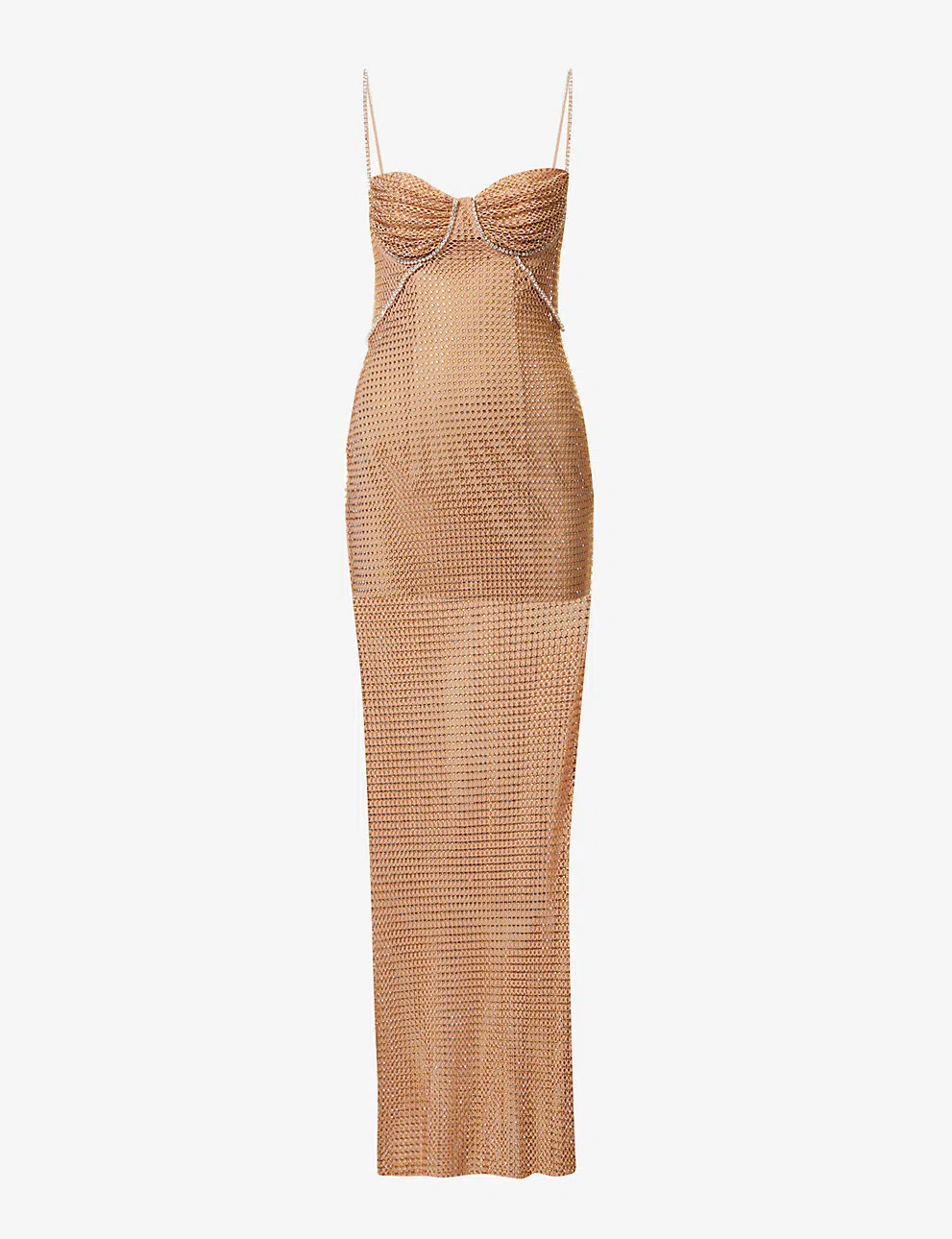 simple gold dress Zapakasa Women Metallic Satin Gold Prom Dress with Slit A Line Pleated V  Neck Long Formal Dress main image 0