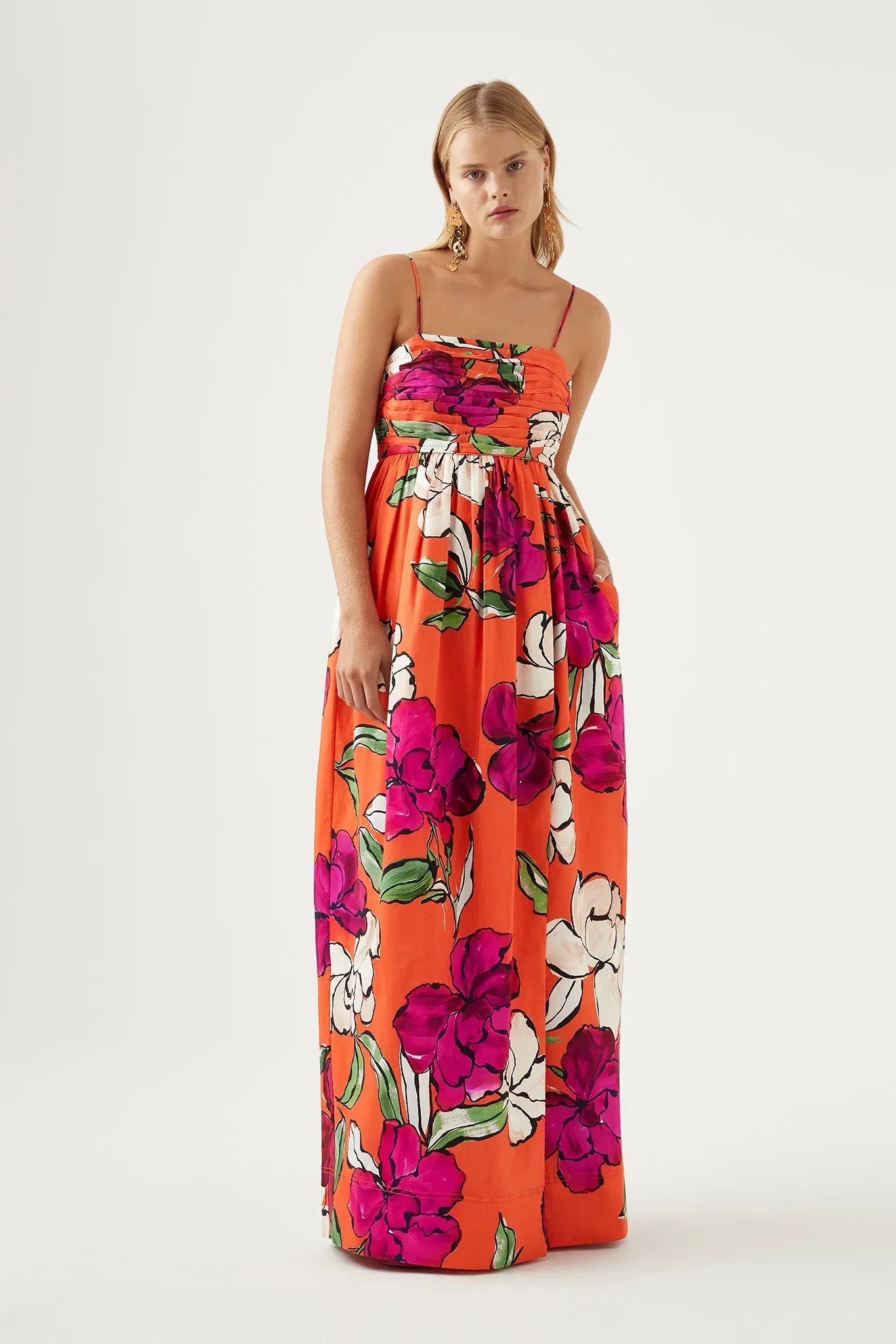 aje orange floral dress PARTY DRESSING