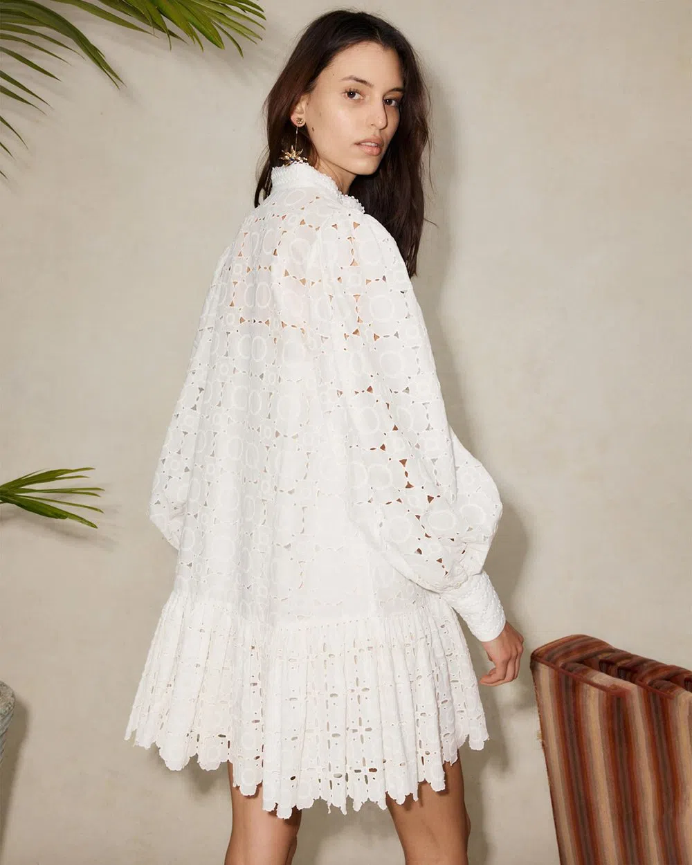 Alemais Evie Mini Smock Dress White Size The Volte