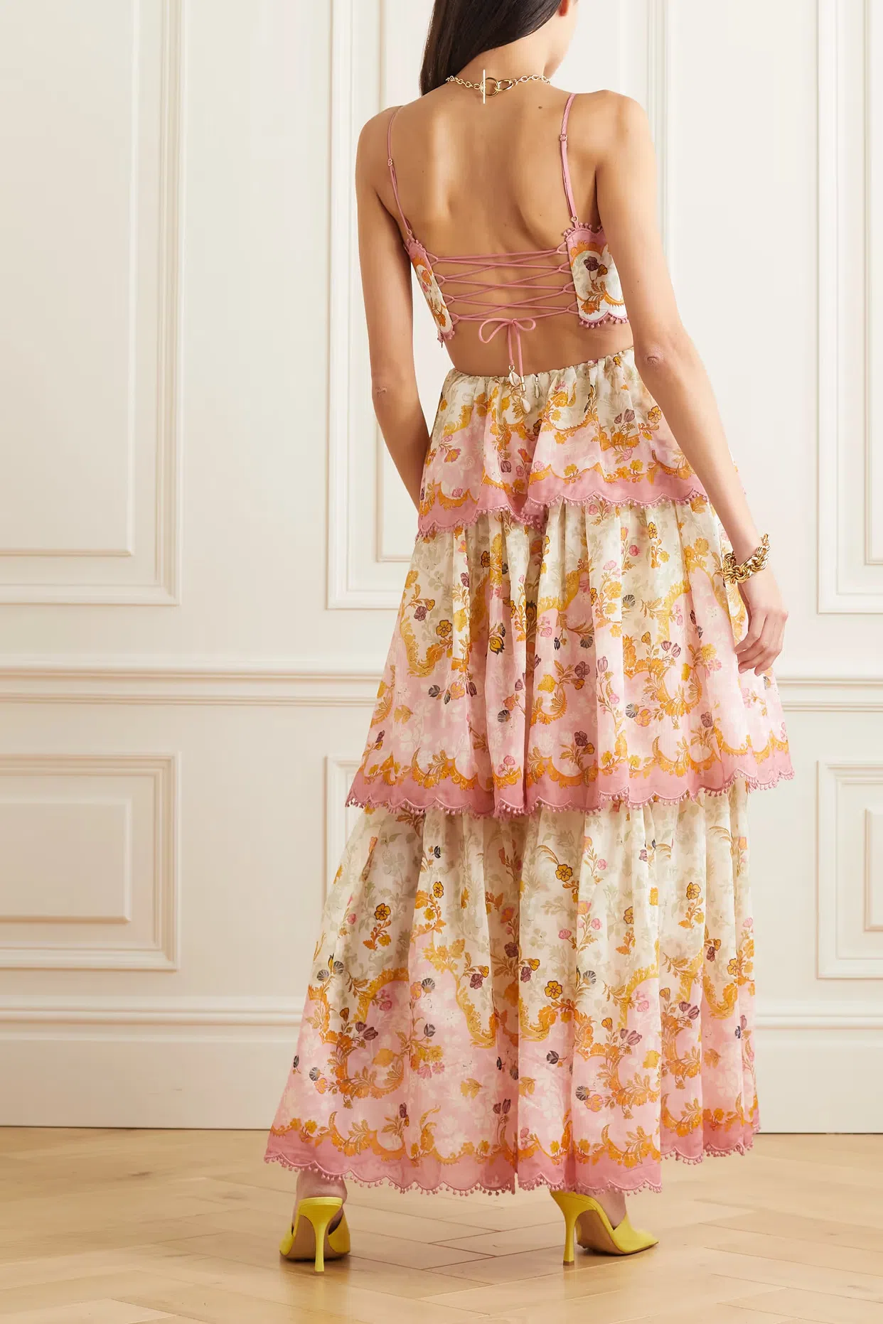 Zimmermann Laurel Frill Midi Dress Floral Size 0 / Au 8 | The Volte Zimmermann Laurel Frill Midi Dress Floral Size 0 / Au 8 | The Volte