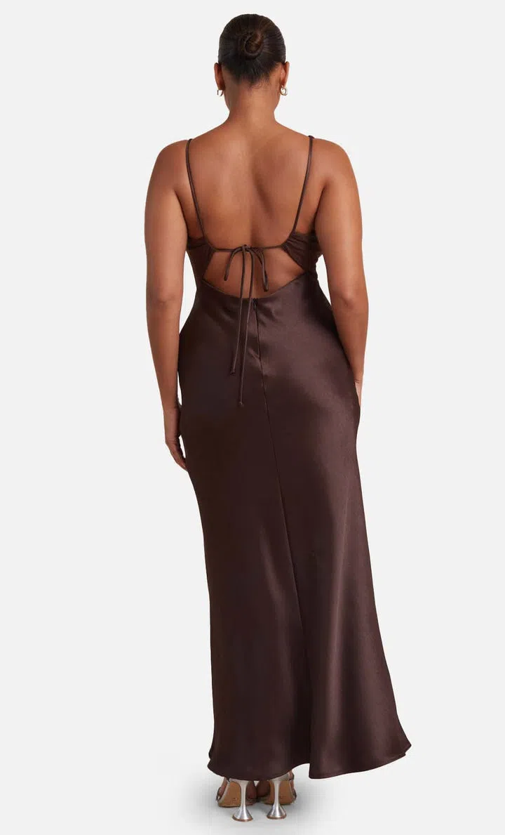 Bec & Bridge Julieta V Maxi Dress Brown Size 8 | The Volte