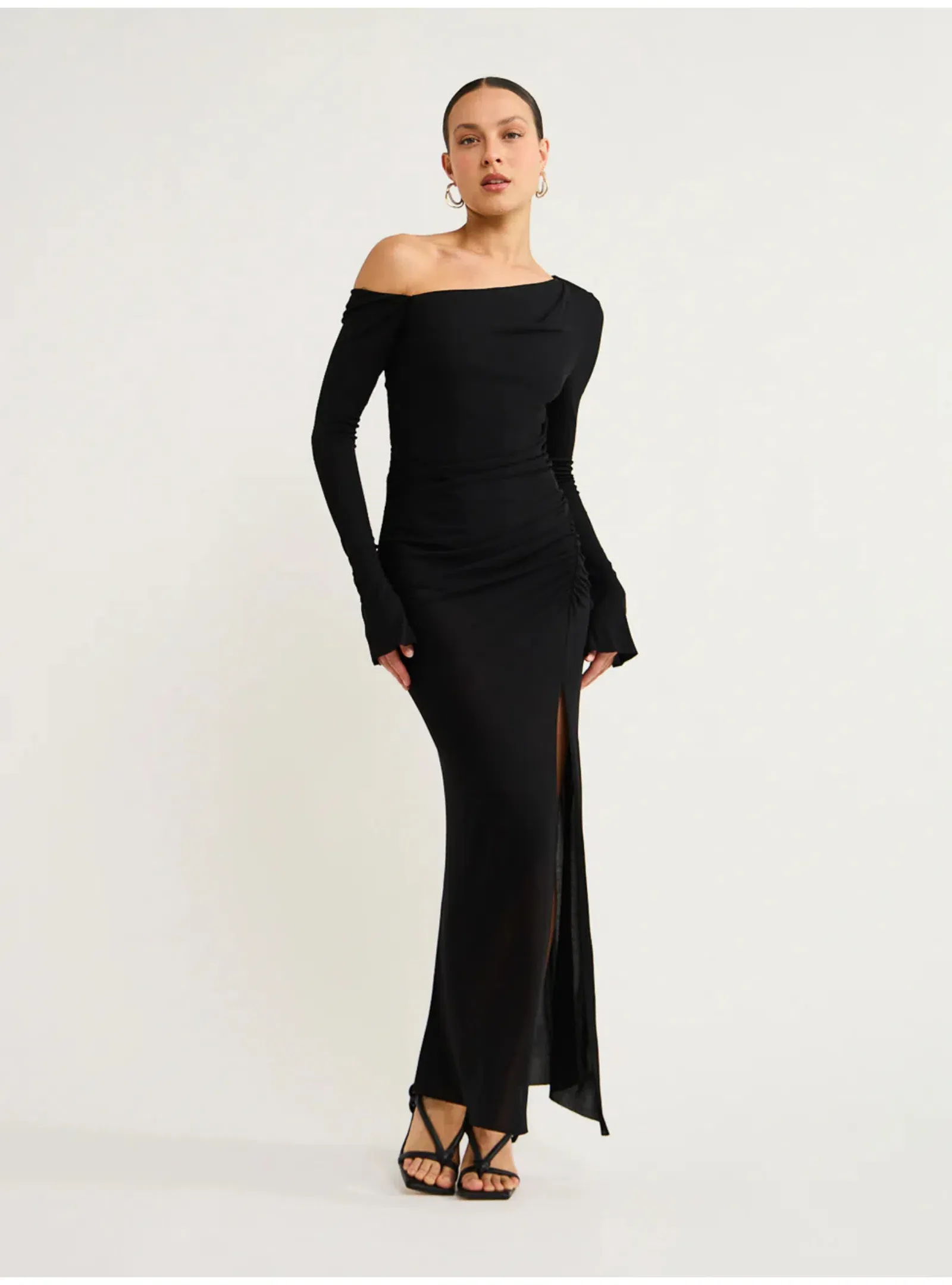 chinese dress ladies Sheer Deep V Slip Dress