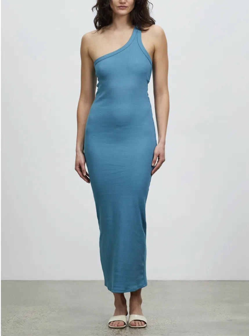 Aje Pastiche Tiered Maxi Dress Powder Blue Size 10 | The Volte