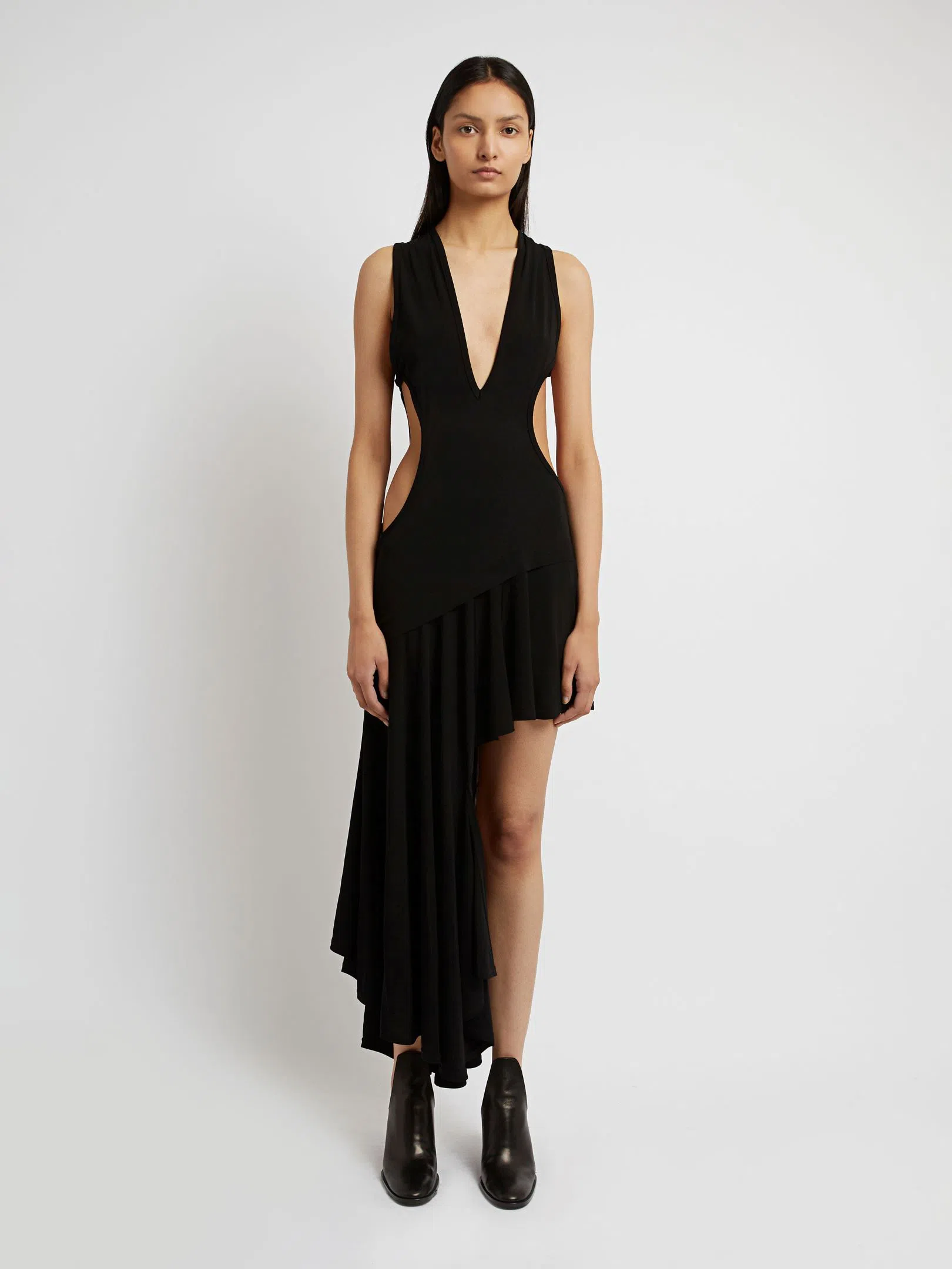 Christopher Esber Asymmetric Hem Dress Black Size 4 | The Volte