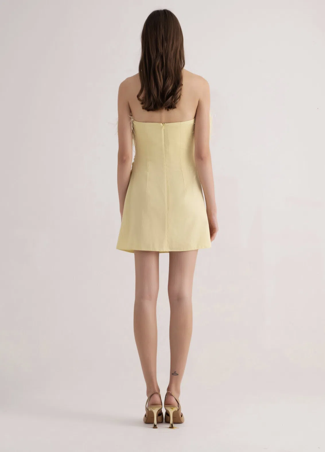 Kookai Romeo Strapless Mini Dress Butter Popcorn Size The Volte