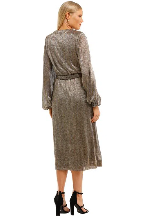 Acler Queensbridge Dress in Gold Size AU 10 | The Volte