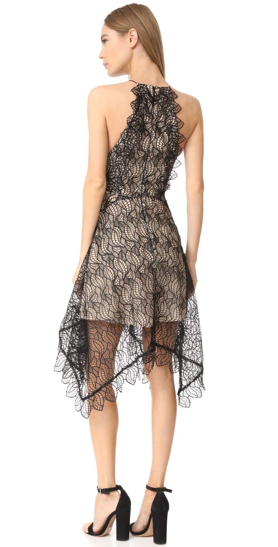 Acler Burton Lace Dress Black/Nude Size 12 | The Volte