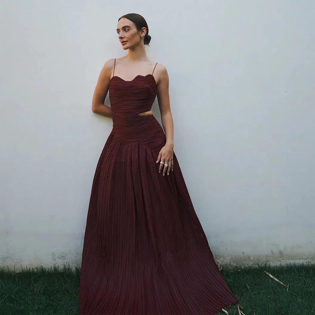 chinese dress ladies Aje Violette Bubble Hem Maxi Dress Lavenders of Provence – The Closet  Collective Hire main image 0