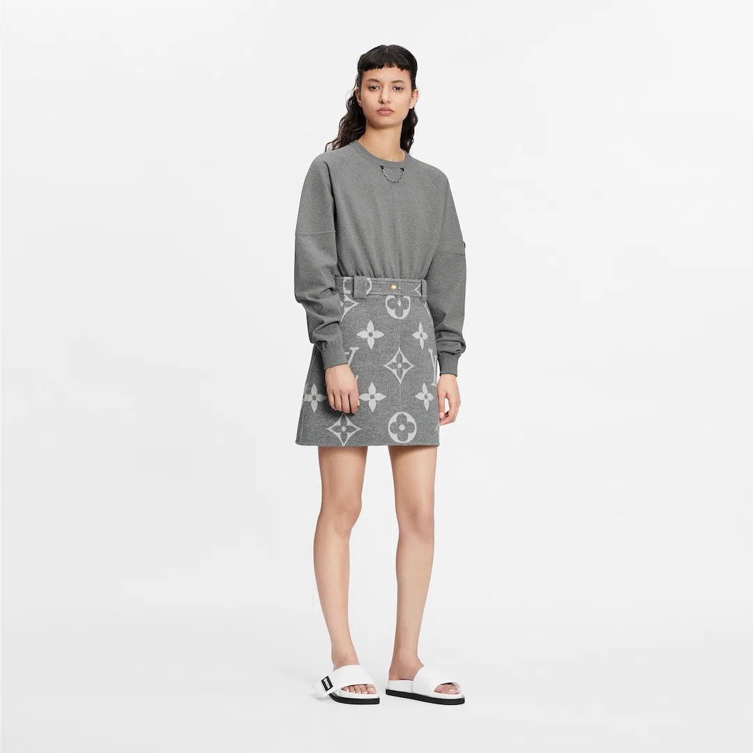 Wool mini skirt Louis Vuitton Multicolour size 36 FR in Wool - 34997462
