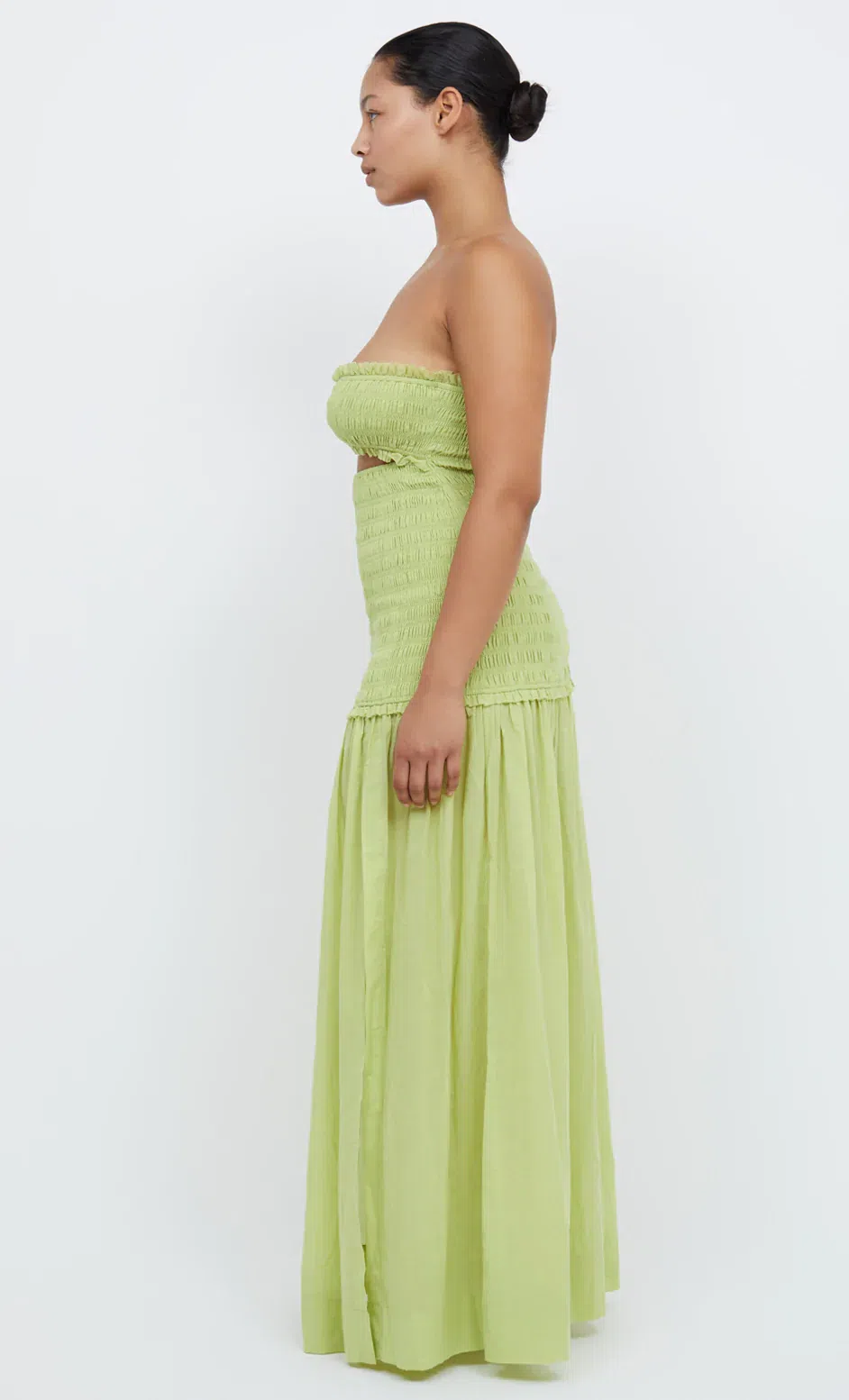 slim fit dress slacks Bec and Bridge Symone Strapless Dress in Moss Green – Coco & Lola main image 1