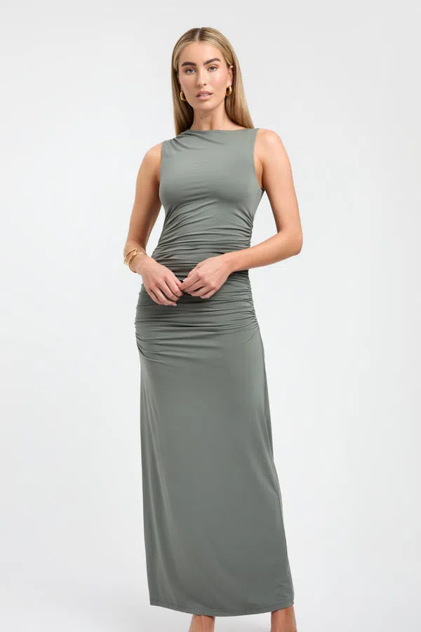 kookai green wrap dress Kookai Majestic Dress