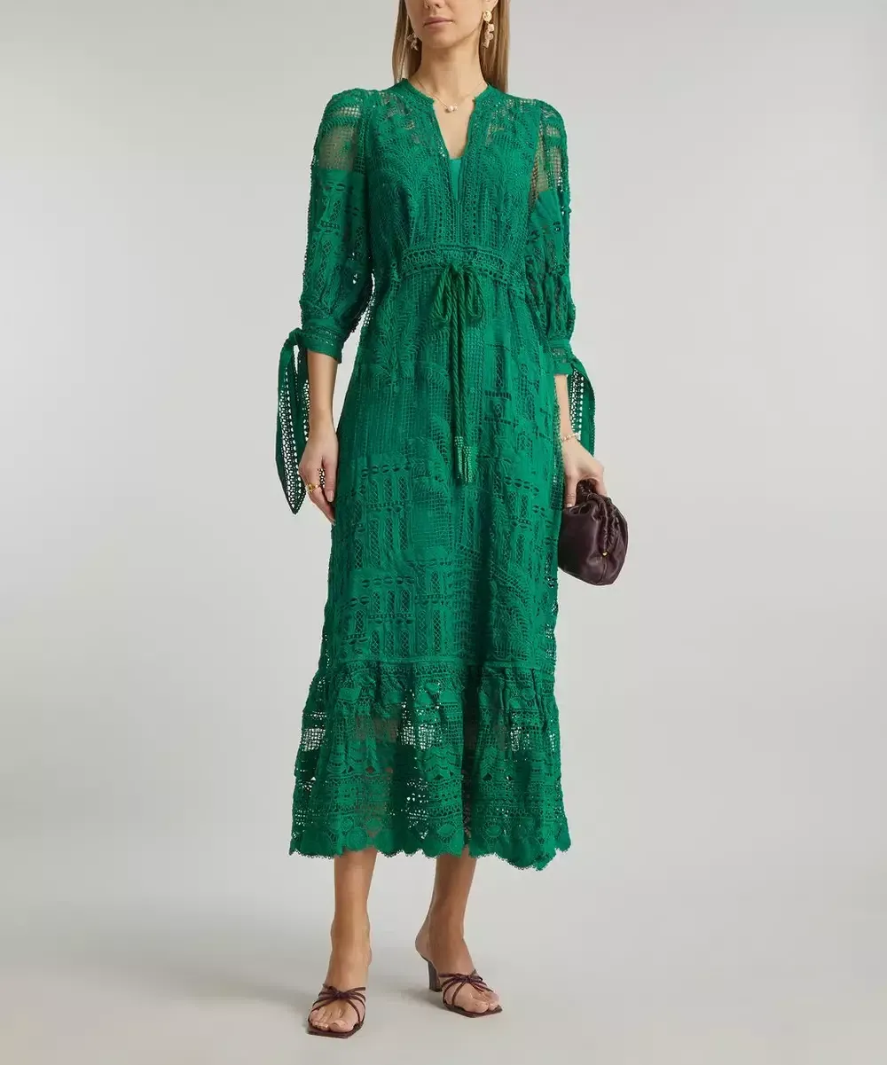 farm rio green morada boa guipure dress FARM Rio Green Morada Boa Guipure Dress, OP $295, Small, SOLD OUT