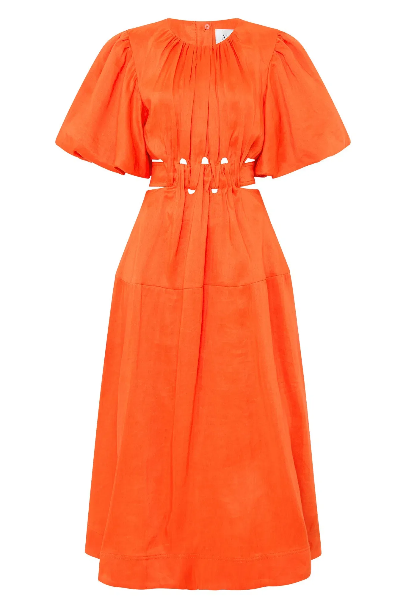 aje cosette tie back midi dress COSETTE TIE BACK MIDI DRESS