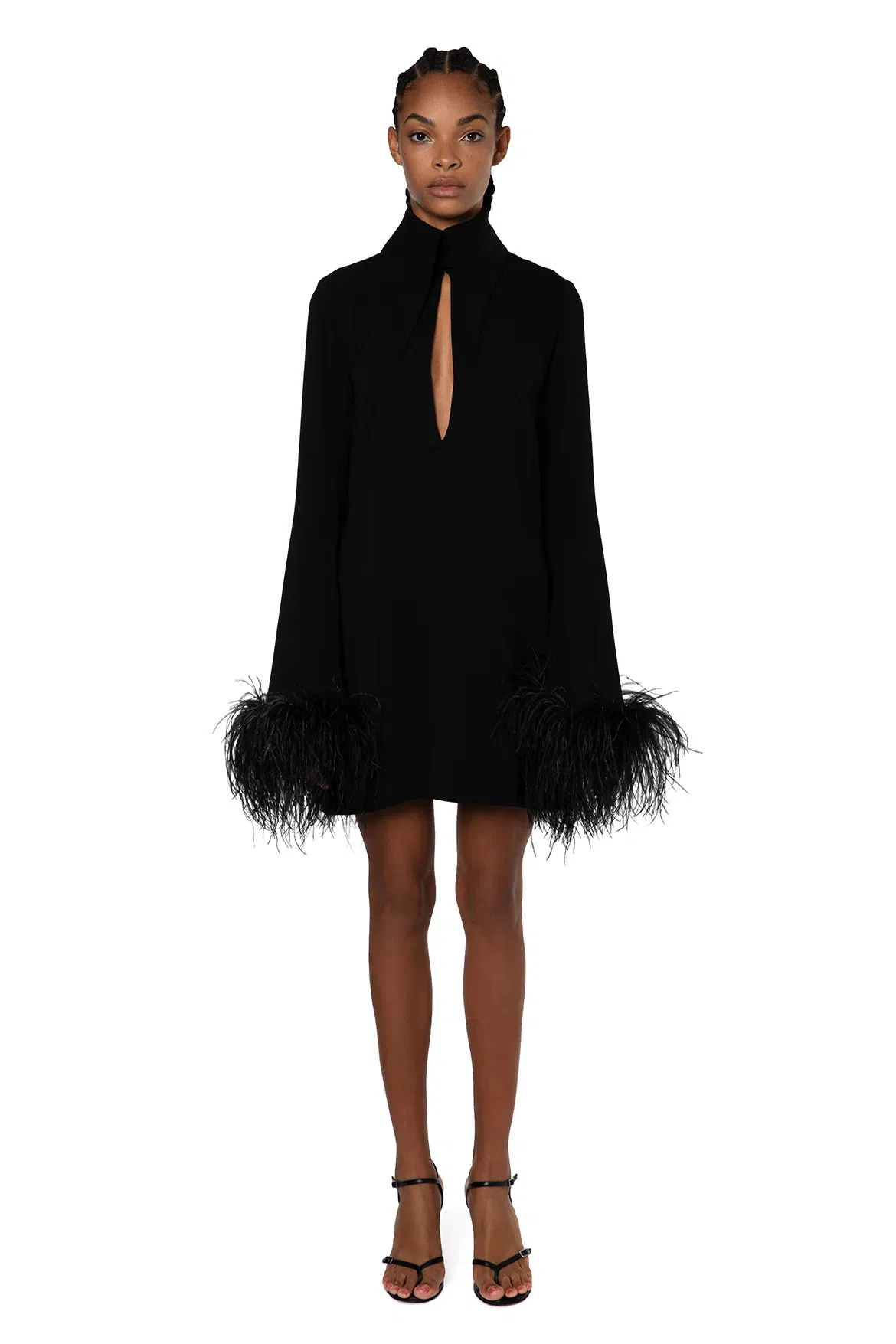 16Arlington Michelle Feather-Embellished Trim Mini Black Size AU 6 | The  Volte