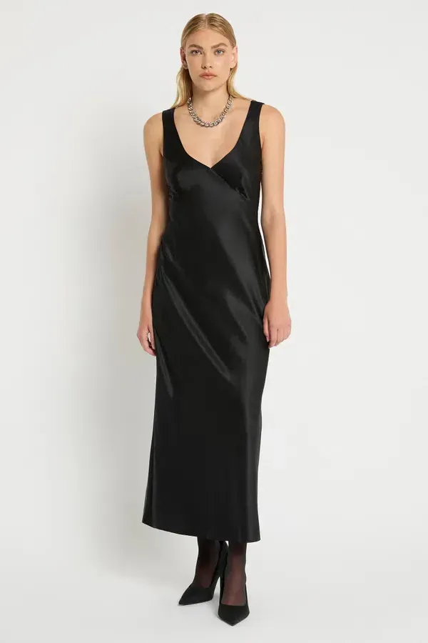sass and bide silk dress Sass & Bide Silk Crepe 3 Way Maxi Harness Bustier Dress AU 8 US 2