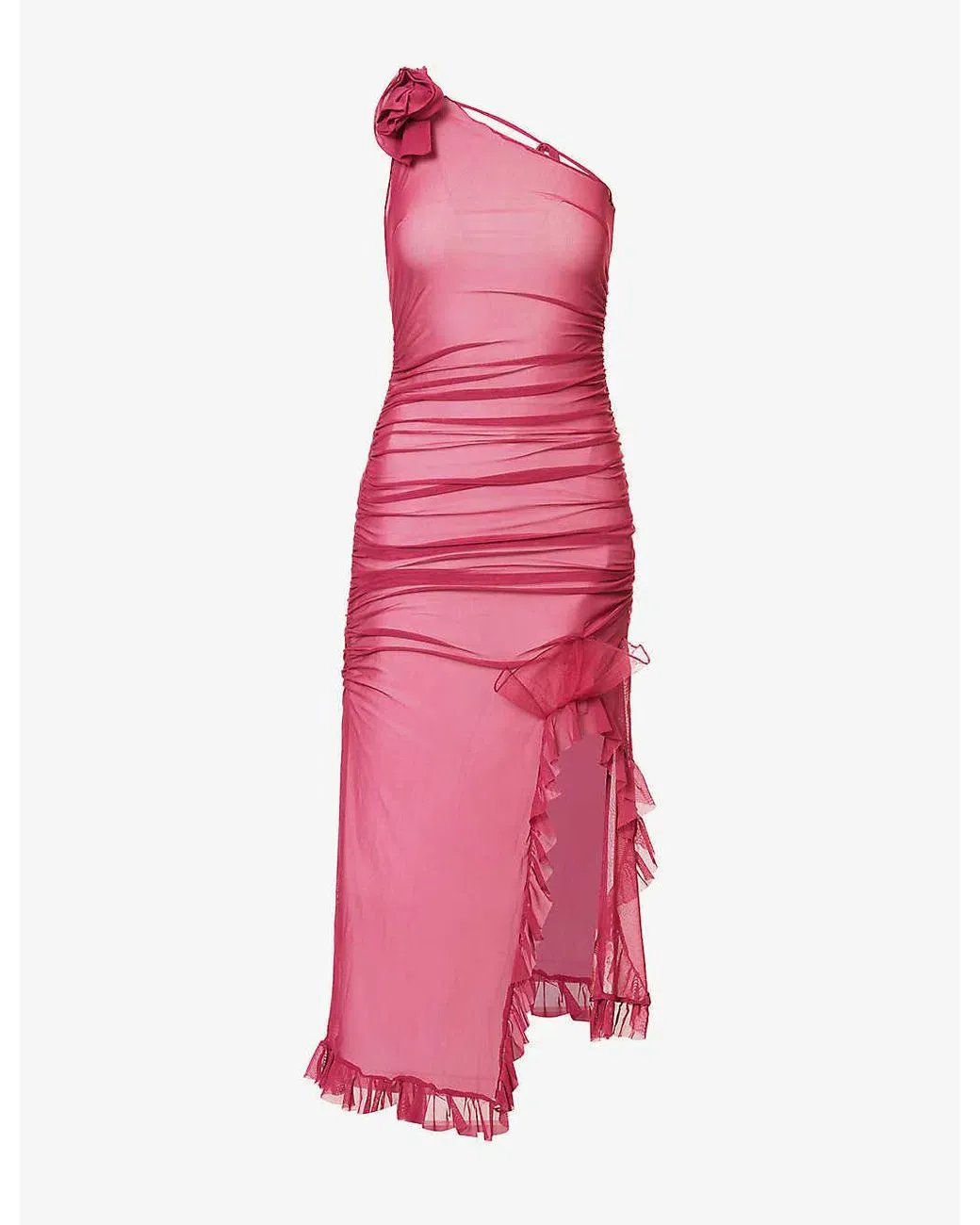 house of sunny pink dress Pink mesh one shoulder House of Sunny Dolce Vita