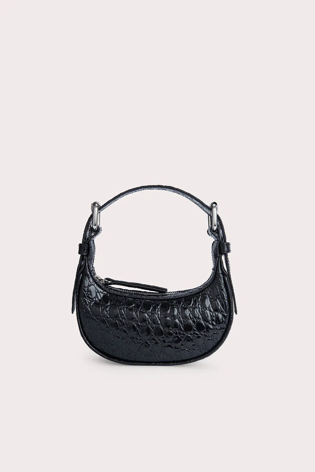 ☆関税込☆BY FAR☆MINI CIRCULAR CROCO EMBOSSED HANDLE TOTE☆