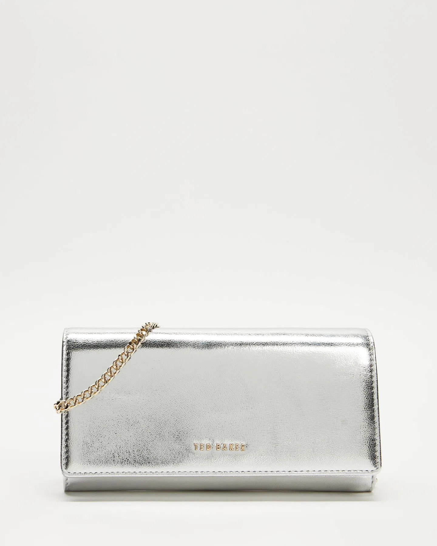 Ted Baker Women's Stab Stitch Matinee Bag with Chain - Silver