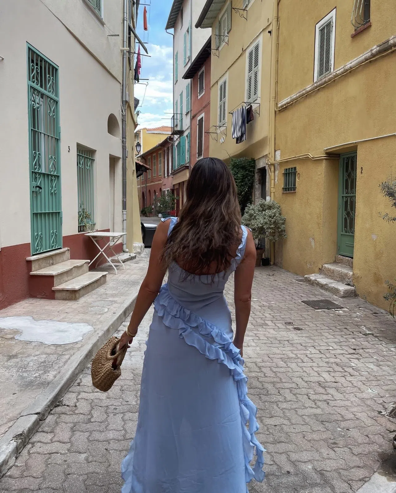 House Of CB Ariela Ruffle Maxi Dress Blue Size XS / AU 6 | The Volte House Of CB Ariela Ruffle Maxi Dress Blue Size XS / AU 6 | The Volte