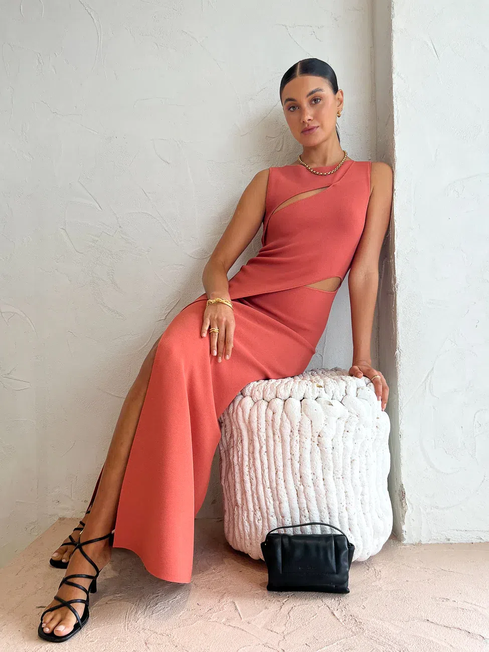 white christmas dresses Sir The Label Nadja Cut Out Maxi Dress - Passion main image 1
