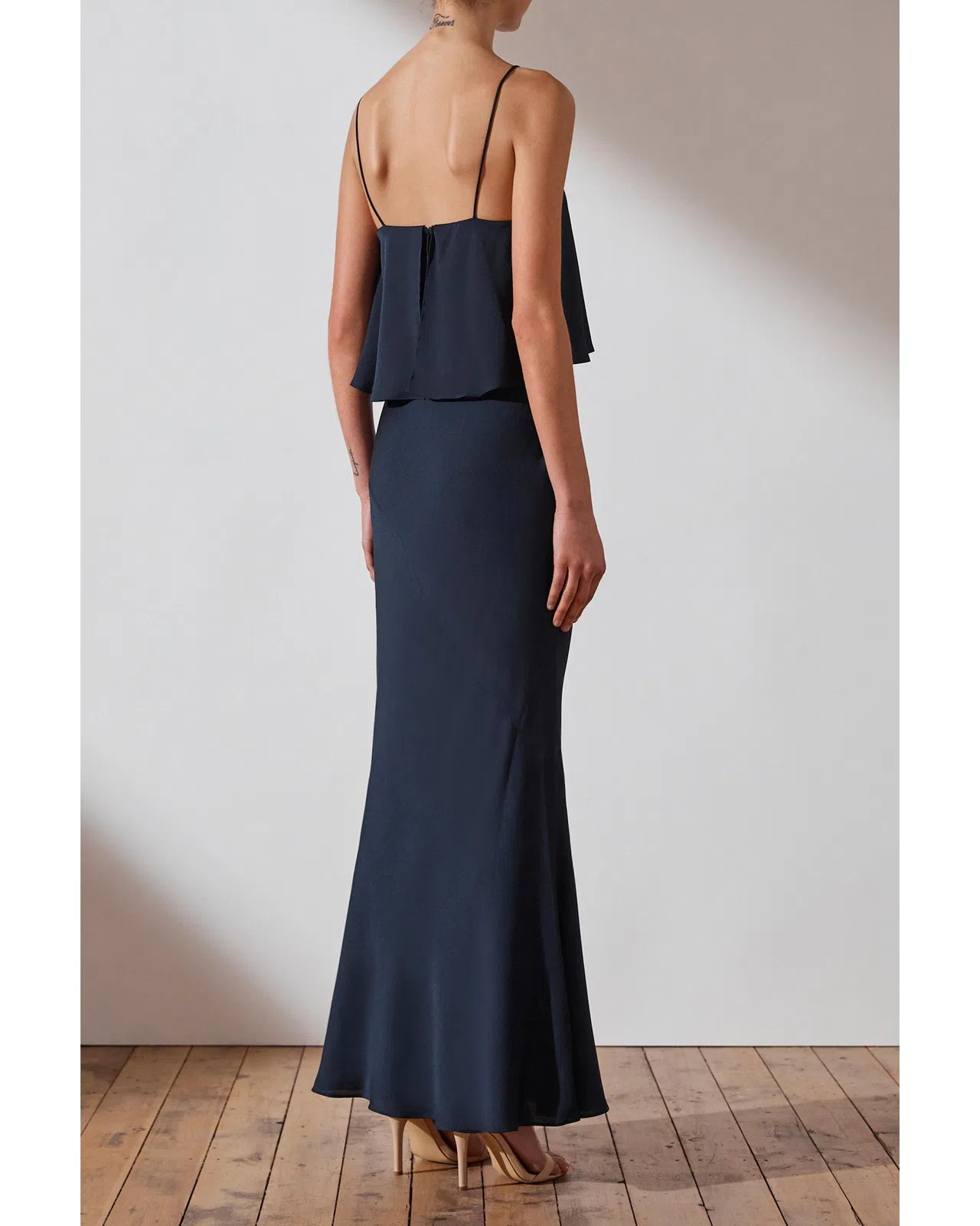 Acler Patterson Maxi Dress Navy Size 8 | The Volte
