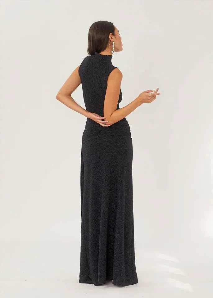 Acler Patterson Maxi Dress Navy Size 8 | The Volte